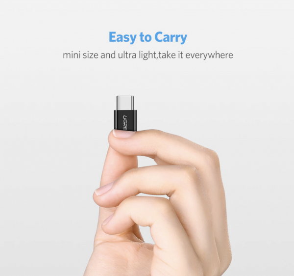 USB C 3.1 auf Micro USB OTG Adapter für Smartphone und Tablet (schwarz)